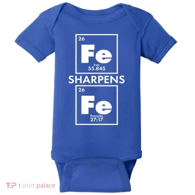 IRON Sharpens IRON Proverbs 27:17 Baby Bodysuit