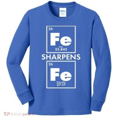 IRON Sharpens IRON Proverbs 27:17 Kids Long Sleeve Shirt