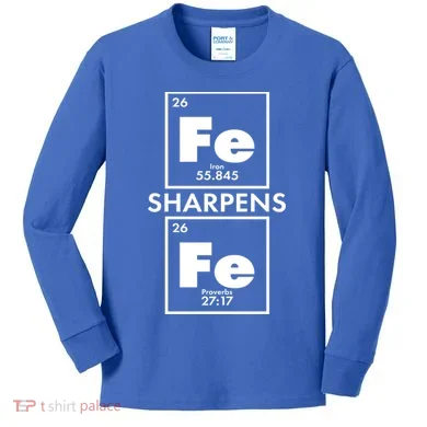IRON Sharpens IRON Proverbs 27:17 Kids Long Sleeve Shirt