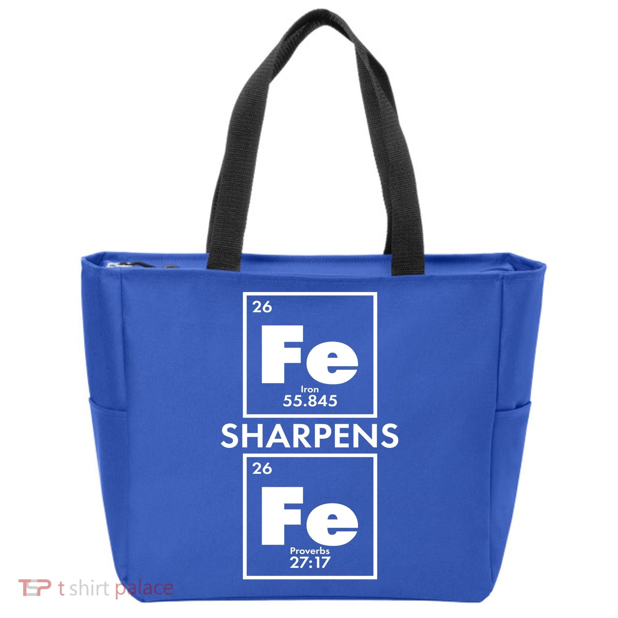 IRON Sharpens IRON Proverbs 27:17 Tote Bag