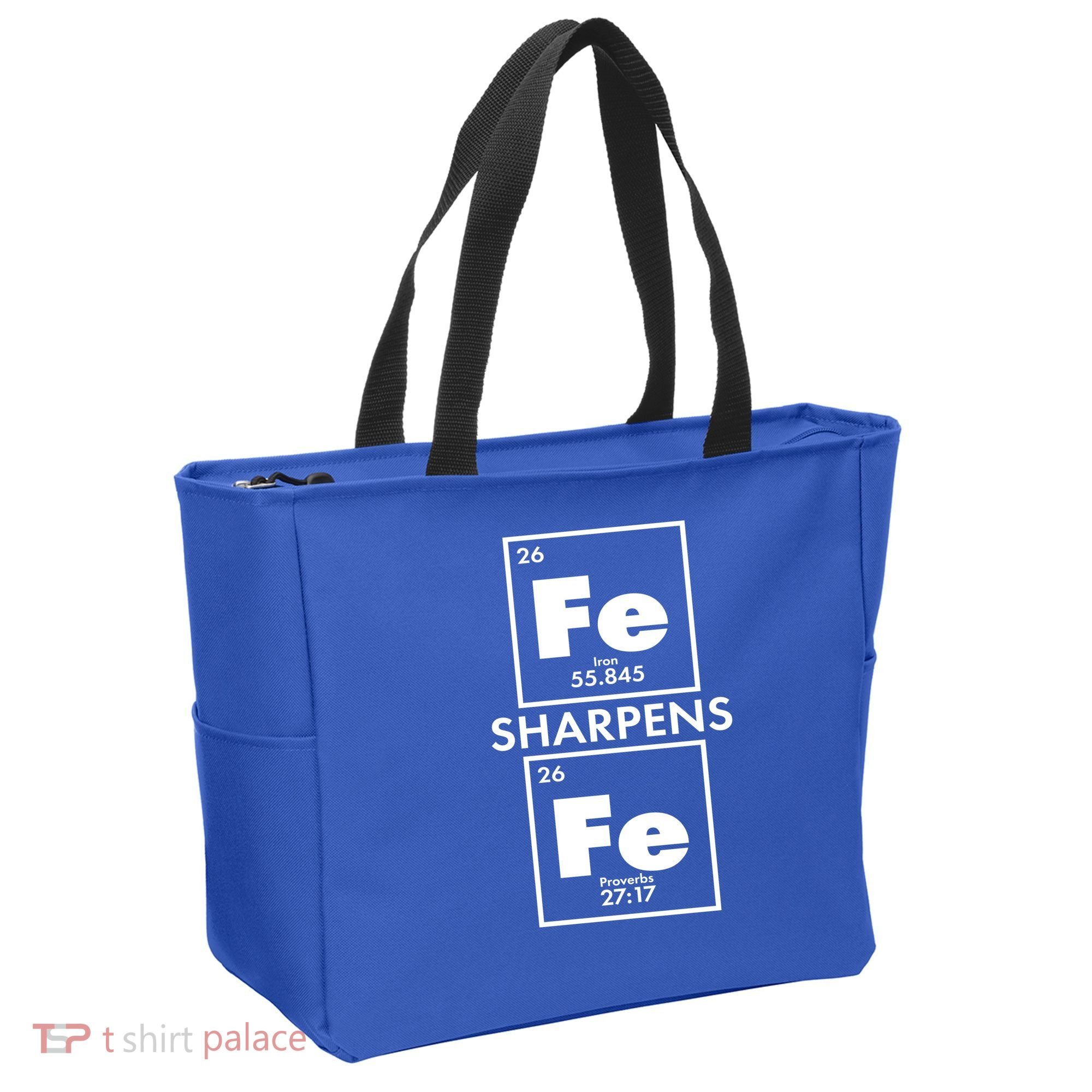 IRON Sharpens IRON Proverbs 27:17 Tote Bag