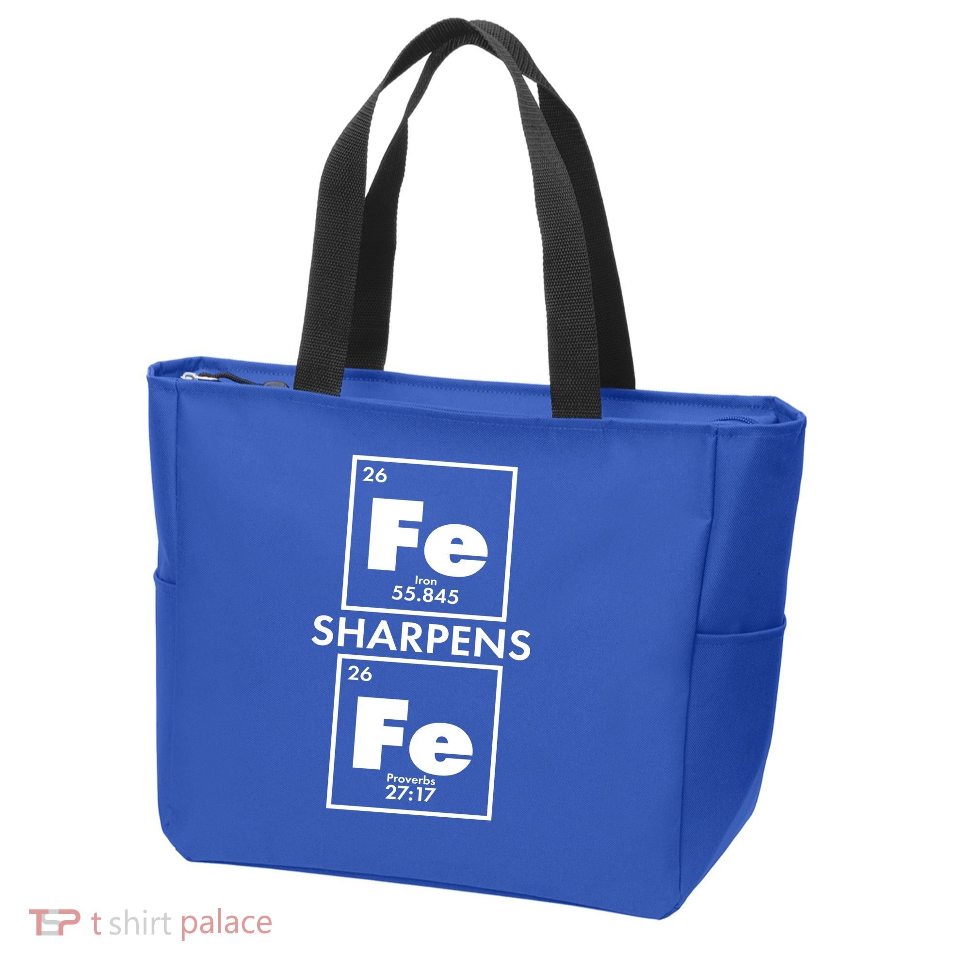 IRON Sharpens IRON Proverbs 27:17 Tote Bag
