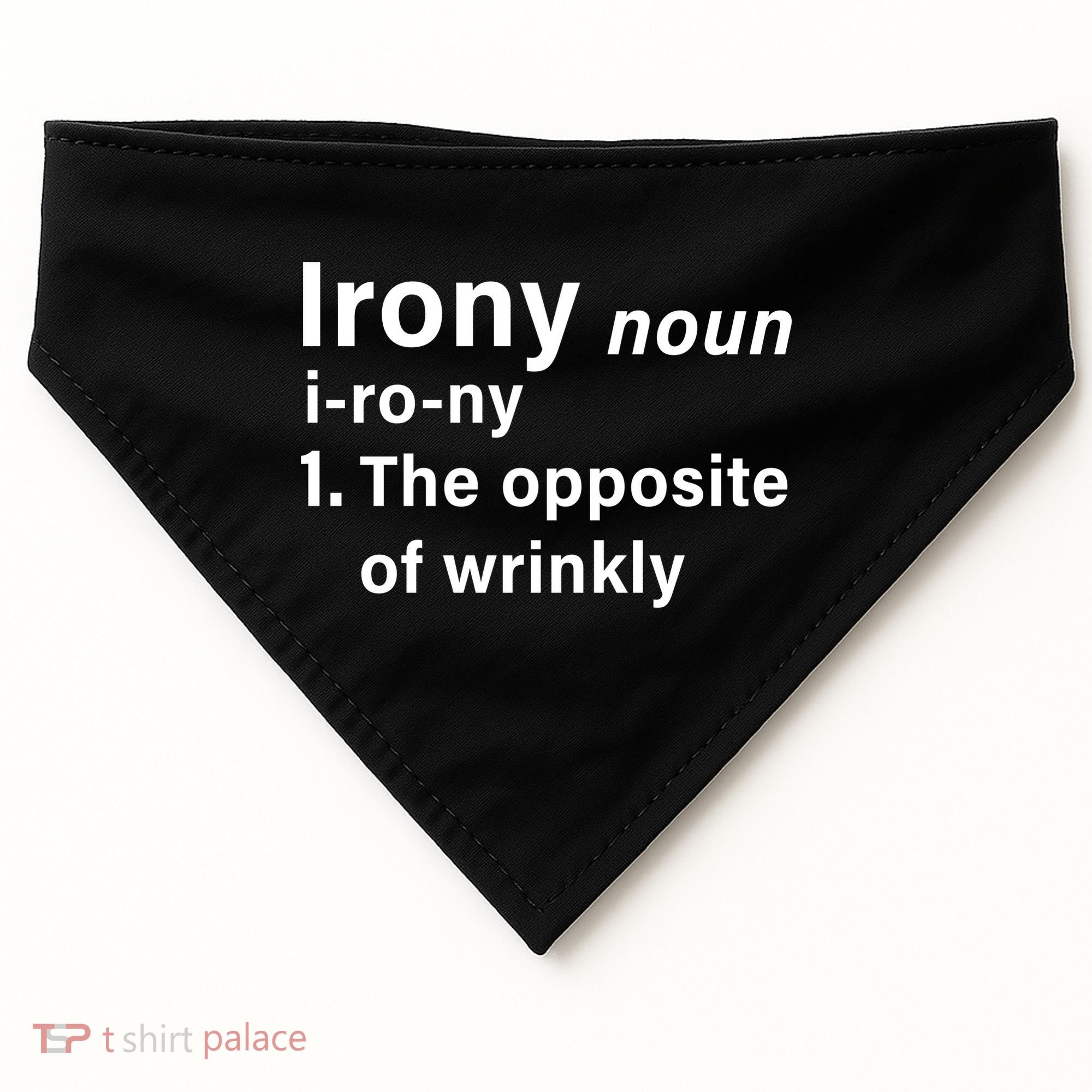 Irony Definition The Opposite Of Wrinkly USA-Made Doggie Bandana