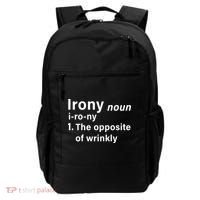 Irony Definition The Opposite Of Wrinkly Backpack thumb 0