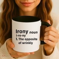 Irony Definition The Opposite Of Wrinkly Coffee Mug thumb 3