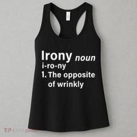 Irony Definition The Opposite Of Wrinkly Women's Tank Top thumb 3