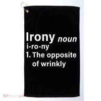 Irony Definition The Opposite Of Wrinkly Golf Towel thumb 0
