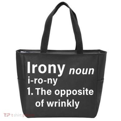 Irony Definition The Opposite Of Wrinkly Tote Bag