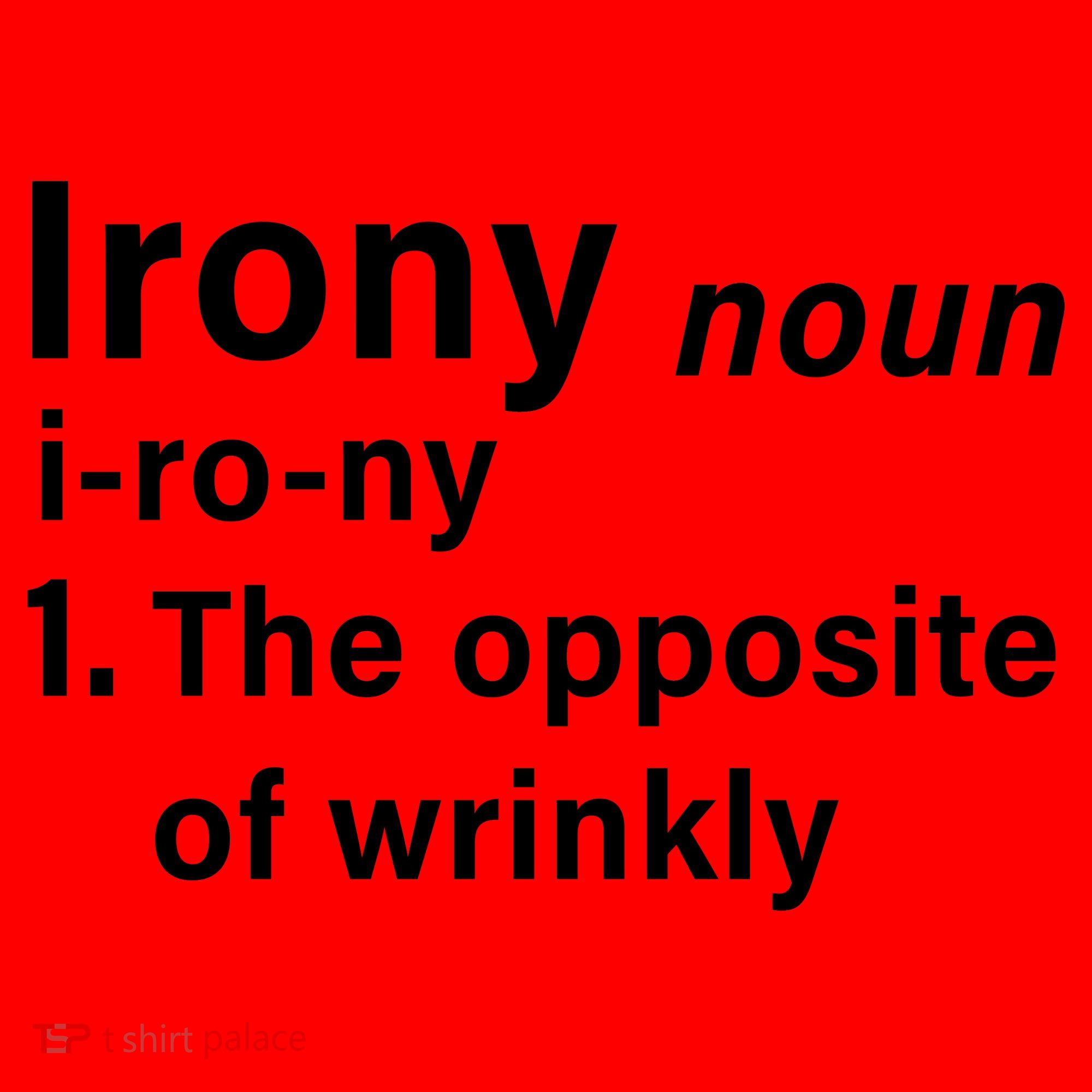 Irony Definition The Opposite Of Wrinkly Santa Hat