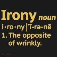 Irony Funny Definition Opposite Of Wrinkly  USA-Made Doggie Bandana thumb 2