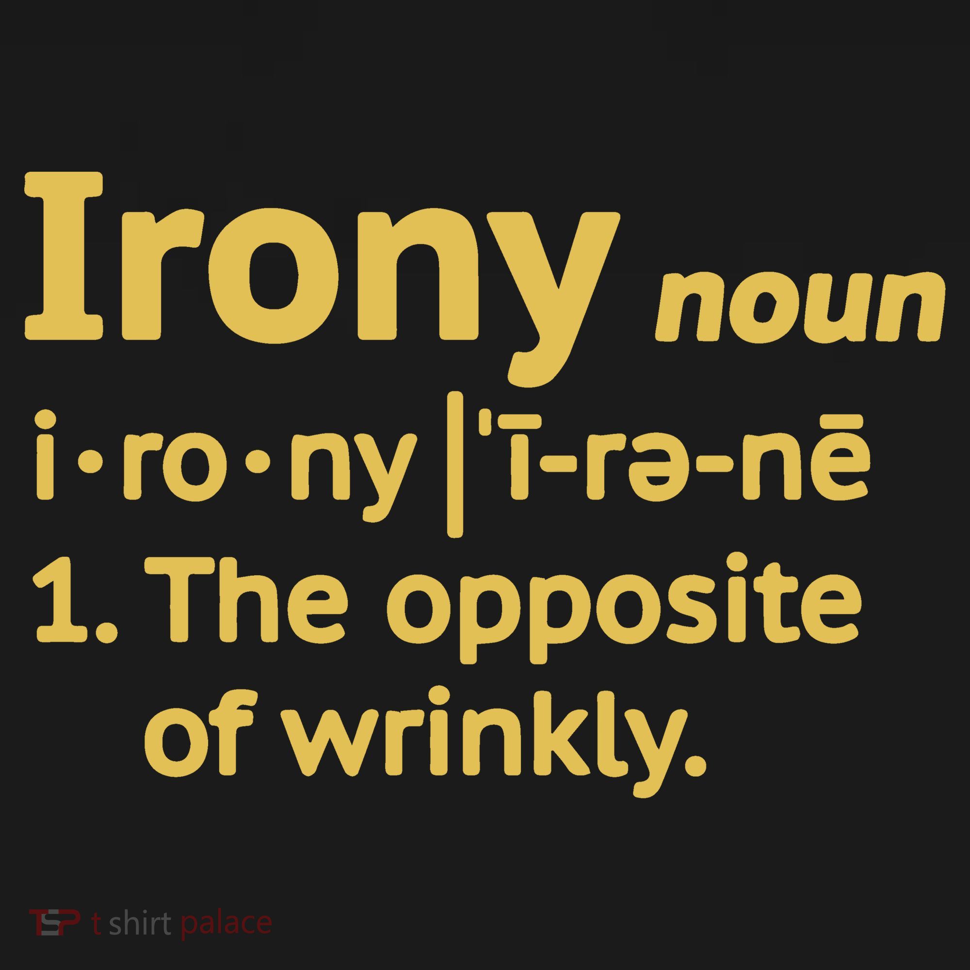 Irony Funny Definition Opposite Of Wrinkly  USA-Made Doggie Bandana