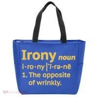 Irony Funny Definition Opposite Of Wrinkly  Tote Bag thumb 0