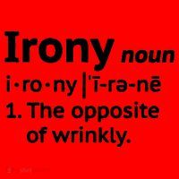 Irony Funny Definition Opposite Of Wrinkly  Santa Hat thumb 1