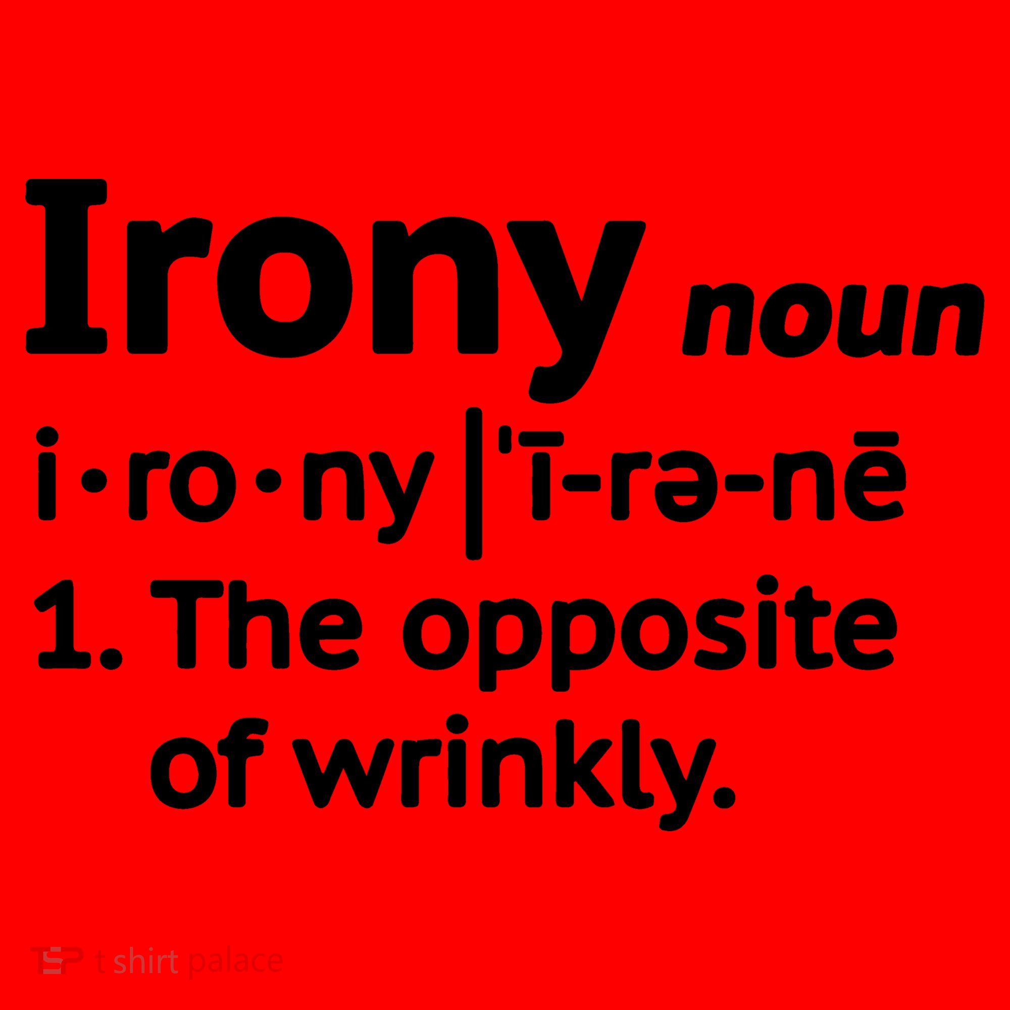Irony Funny Definition Opposite Of Wrinkly  Santa Hat
