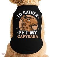 I'd Rather Pet My Capybara Animal Capybaras Rodent Lover Doggie Tank thumb 0