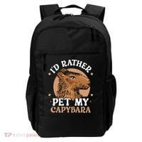 I'd Rather Pet My Capybara Animal Capybaras Rodent Lover Backpack thumb 0