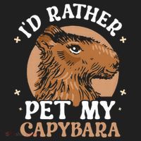 I'd Rather Pet My Capybara Animal Capybaras Rodent Lover Beanie thumb 2