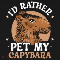 I'd Rather Pet My Capybara Animal Capybaras Rodent Lover Women's Hoodie thumb 2