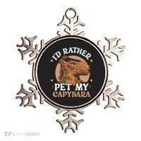 I'd Rather Pet My Capybara Animal Capybaras Rodent Lover Ornament thumb 0