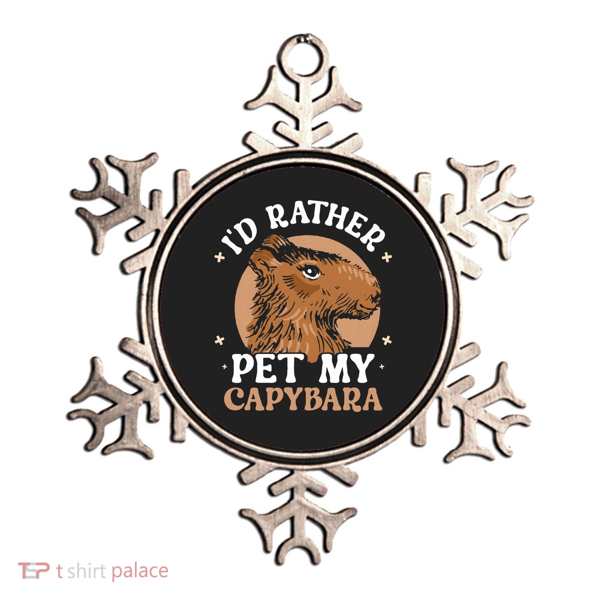 I'd Rather Pet My Capybara Animal Capybaras Rodent Lover Ornament