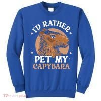 I'd Rather Pet My Capybara Animal Capybaras Rodent Lover Sweatshirt thumb 0