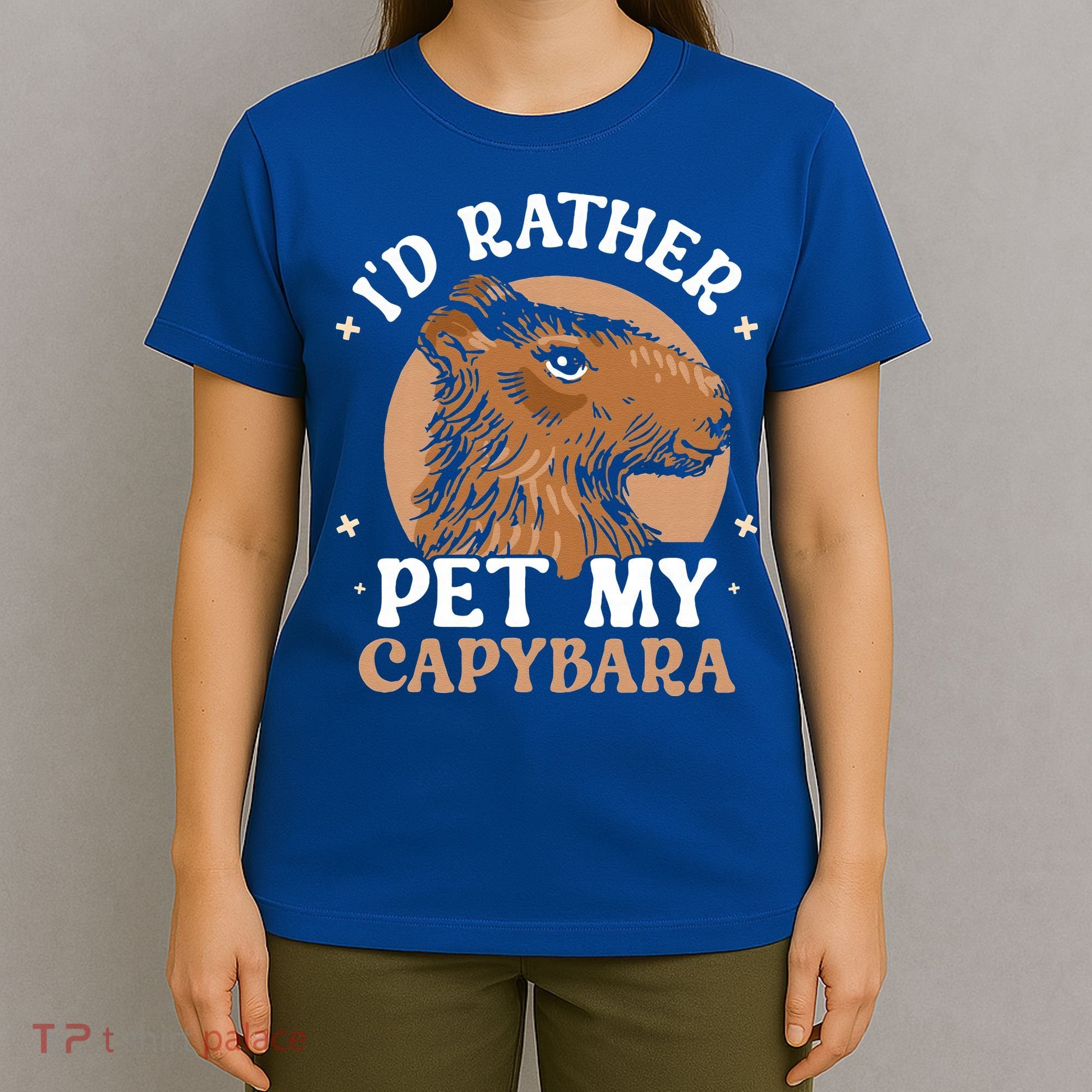 I'd Rather Pet My Capybara Animal Capybaras Rodent Lover T-Shirt