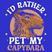 I'd Rather Pet My Capybara Animal Capybaras Rodent Lover Mousepad thumb 1