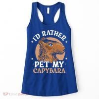 I'd Rather Pet My Capybara Animal Capybaras Rodent Lover Women's Tank Top thumb 0