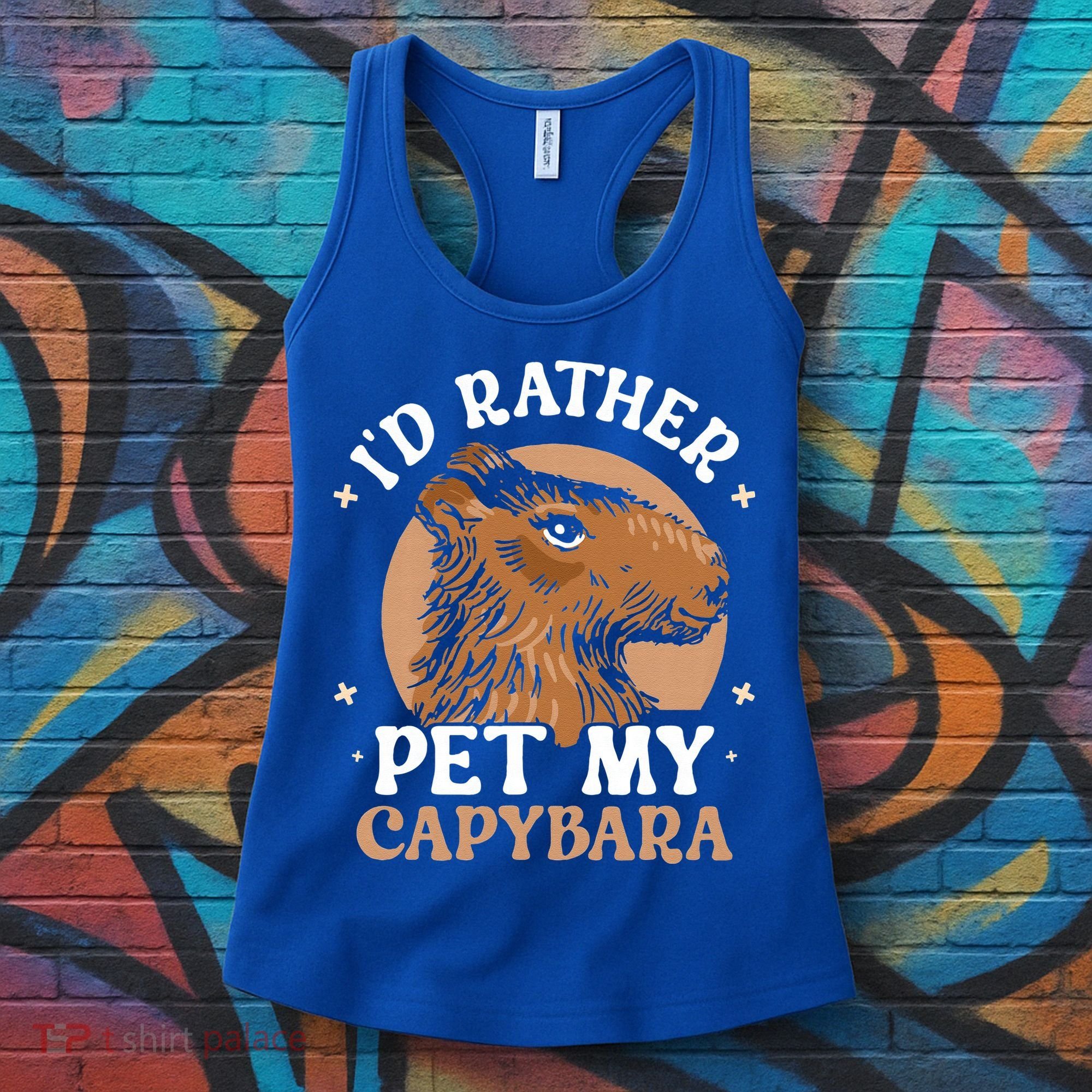 I'd Rather Pet My Capybara Animal Capybaras Rodent Lover Women's Tank Top