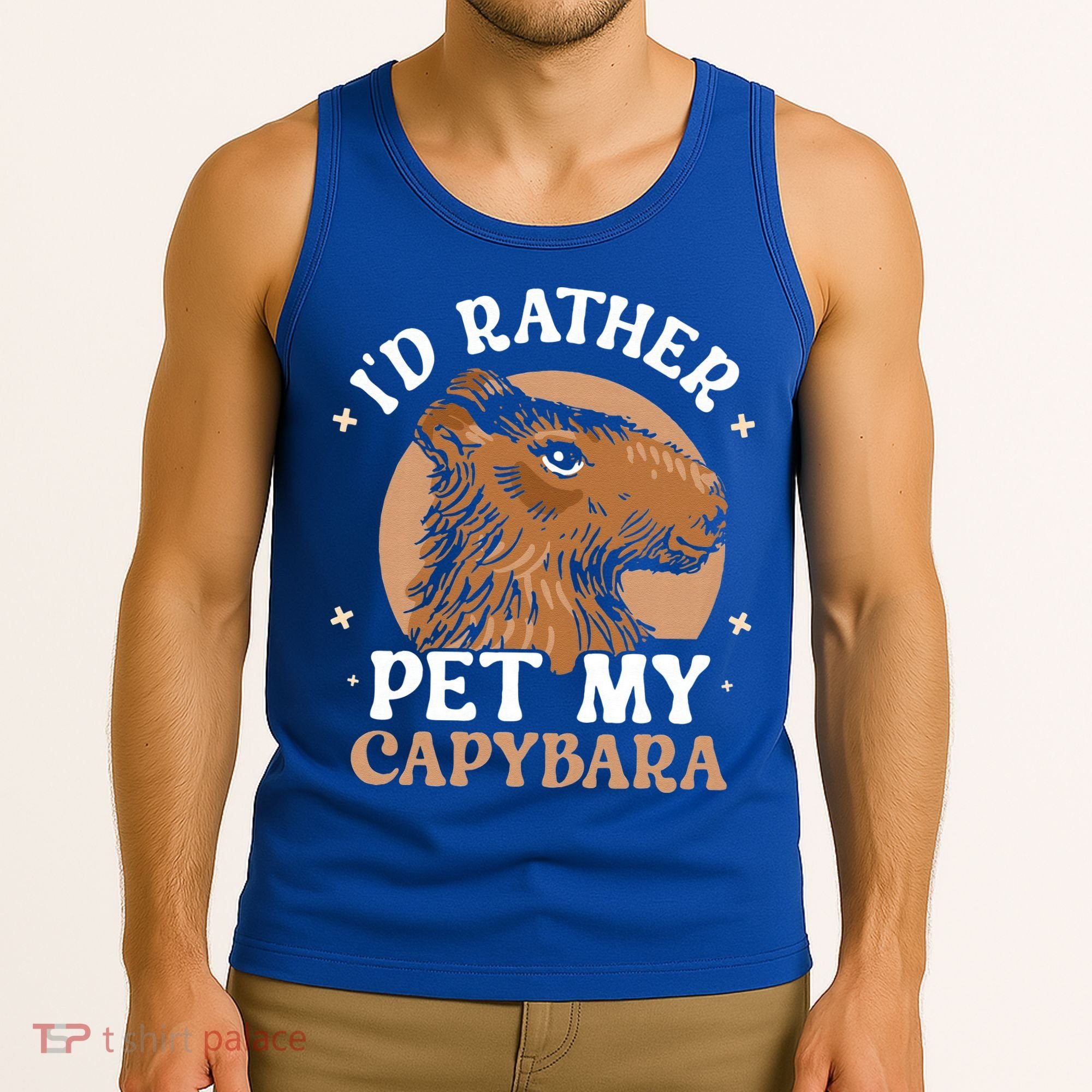 I'd Rather Pet My Capybara Animal Capybaras Rodent Lover Tank Top