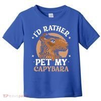 I'd Rather Pet My Capybara Animal Capybaras Rodent Lover Toddler T-Shirt thumb 0