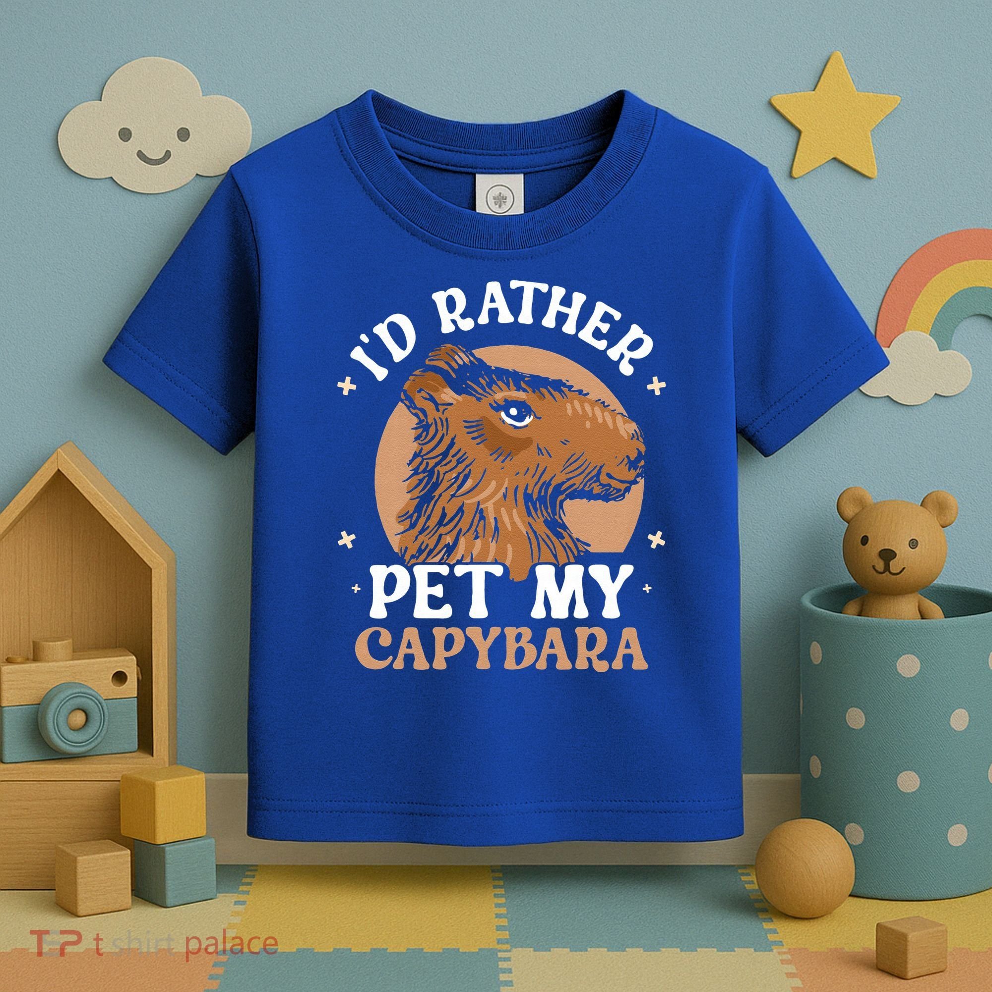 I'd Rather Pet My Capybara Animal Capybaras Rodent Lover Toddler T-Shirt