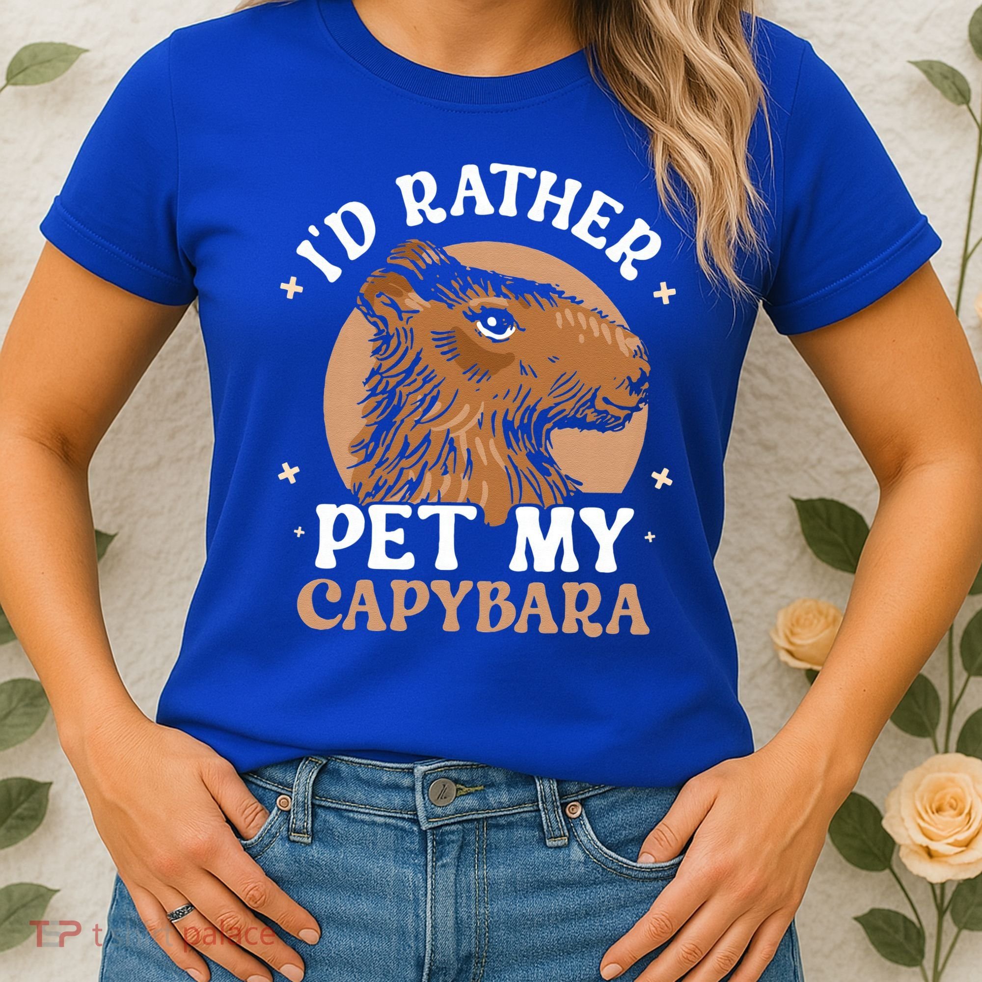 I'd Rather Pet My Capybara Animal Capybaras Rodent Lover Women's T-Shirt