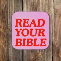 Isaiah Robin Read Your Bible Coaster thumb 0