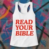 Isaiah Robin Read Your Bible Women's Tank Top thumb 3