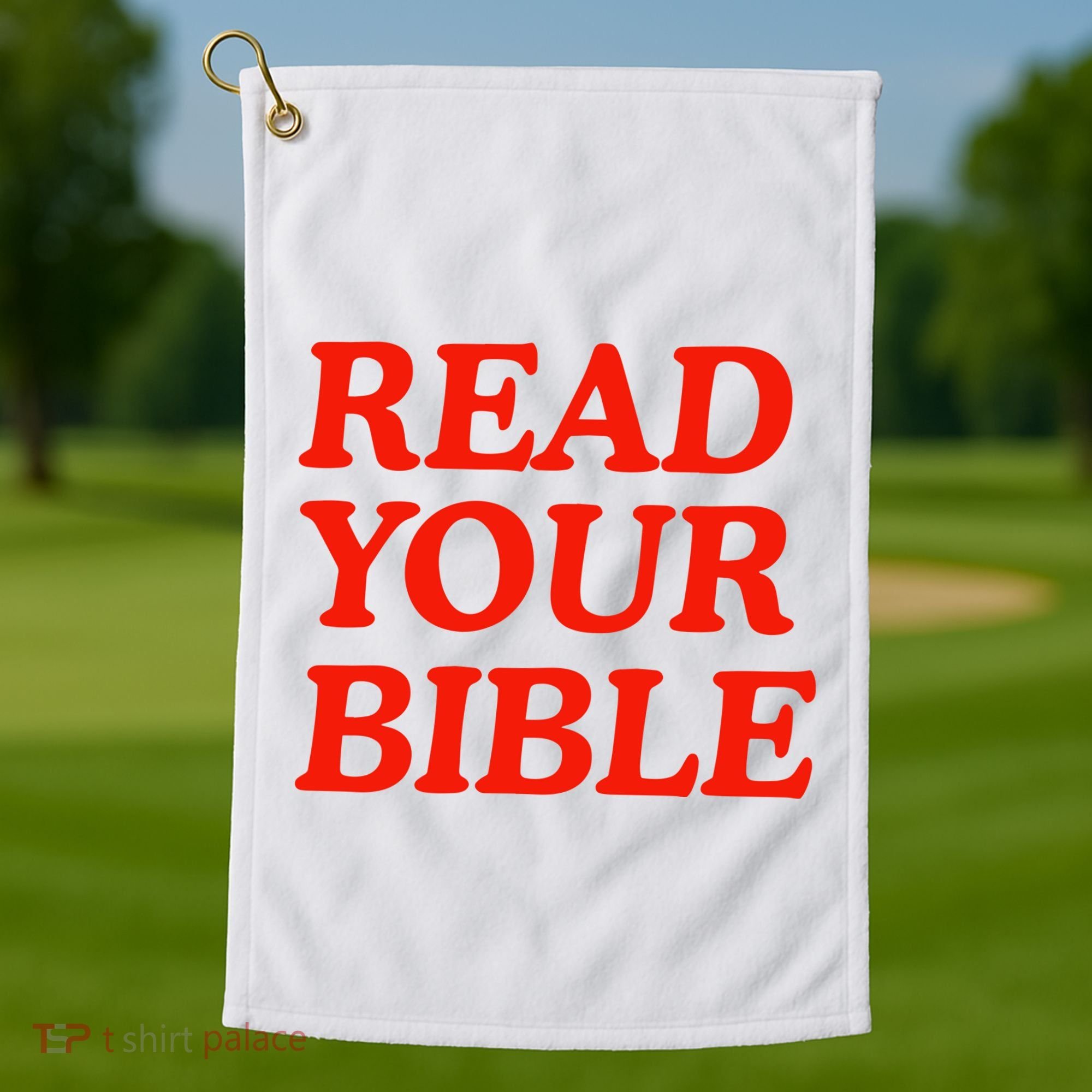 Isaiah Robin Read Your Bible Golf Towel
