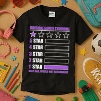 Irritable Bowel Syndrome 1 Star Rating Very Bad Would Not Recommend Kids T-Shirt thumb 3