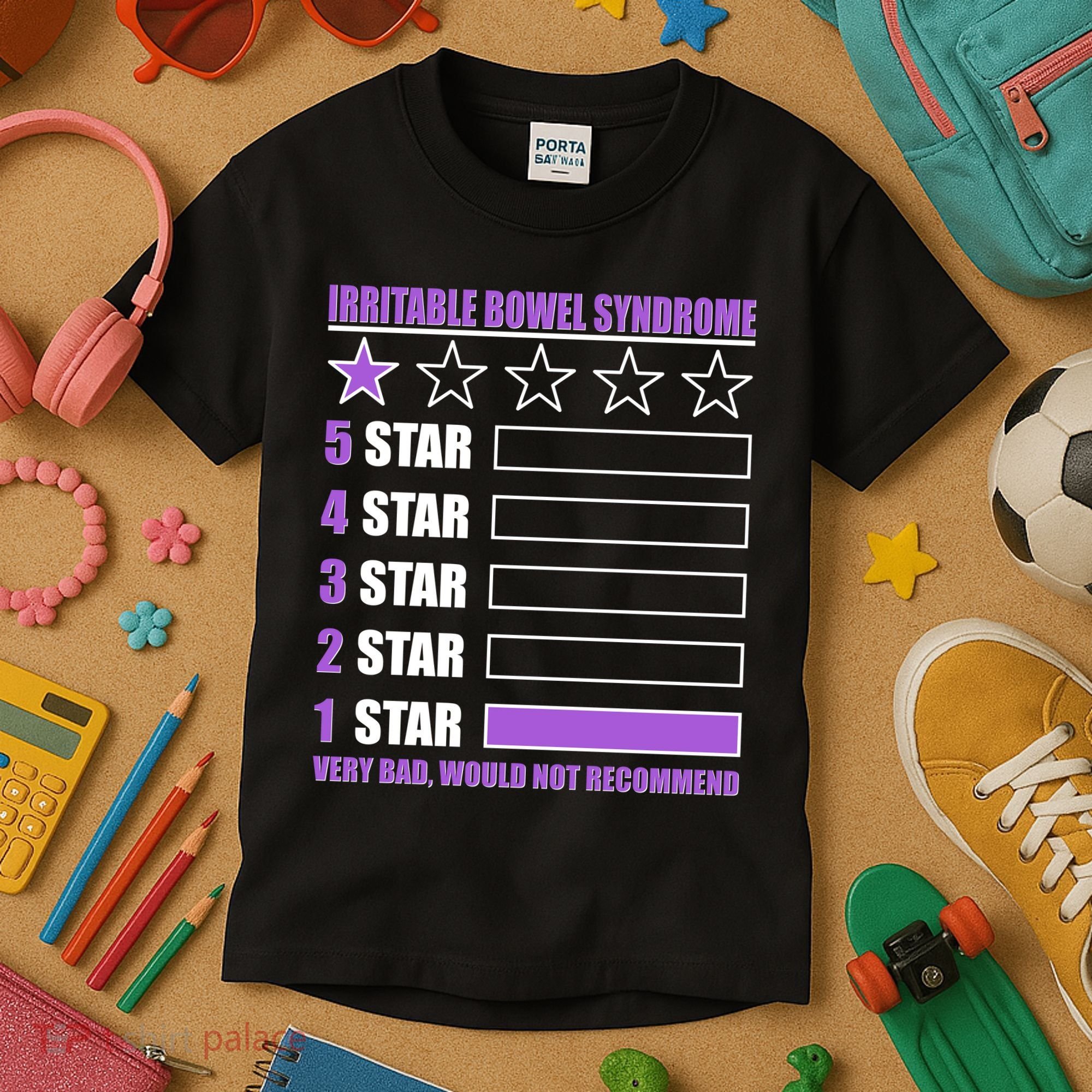 Irritable Bowel Syndrome 1 Star Rating Very Bad Would Not Recommend Kids T-Shirt