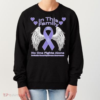 Irritable Bowel Syndrome Awareness Angle Wings No Fights Alone Women's Sweatshirt