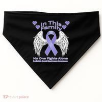 Irritable Bowel Syndrome Awareness Angle Wings No Fights Alone USA-Made Doggie Bandana thumb 0