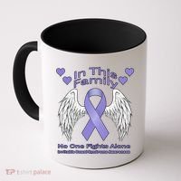Irritable Bowel Syndrome Awareness Angle Wings No Fights Alone Coffee Mug thumb 0