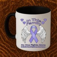 Irritable Bowel Syndrome Awareness Angle Wings No Fights Alone Coffee Mug thumb 2