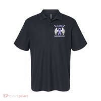Irritable Bowel Syndrome Awareness Angle Wings No Fights Alone Polo thumb 0