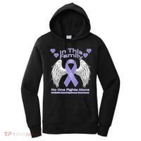 Irritable Bowel Syndrome Awareness Angle Wings No Fights Alone Women's Hoodie thumb 0