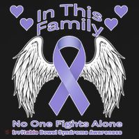 Irritable Bowel Syndrome Awareness Angle Wings No Fights Alone Women's Hoodie thumb 2