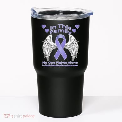 Irritable Bowel Syndrome Awareness Angle Wings No Fights Alone Tumbler