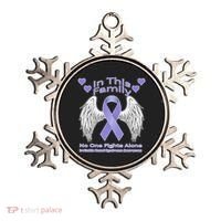 Irritable Bowel Syndrome Awareness Angle Wings No Fights Alone Ornament thumb 0