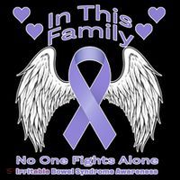 Irritable Bowel Syndrome Awareness Angle Wings No Fights Alone Ornament thumb 1