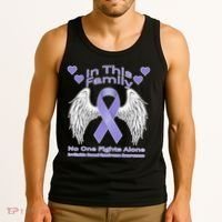 Irritable Bowel Syndrome Awareness Angle Wings No Fights Alone Tank Top thumb 3