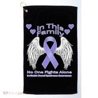 Irritable Bowel Syndrome Awareness Angle Wings No Fights Alone Golf Towel thumb 0